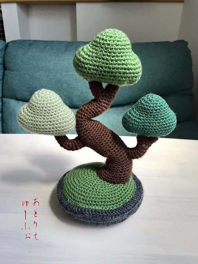 Knitted Bonsai by atelier Euph