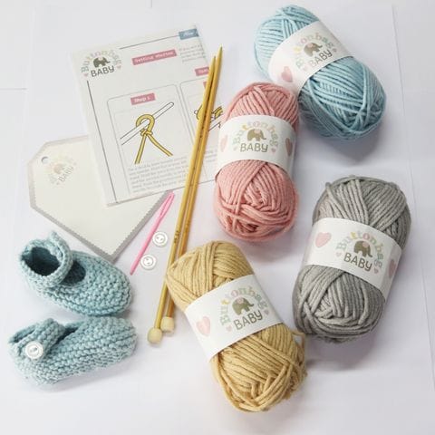 baby booties knitting kit