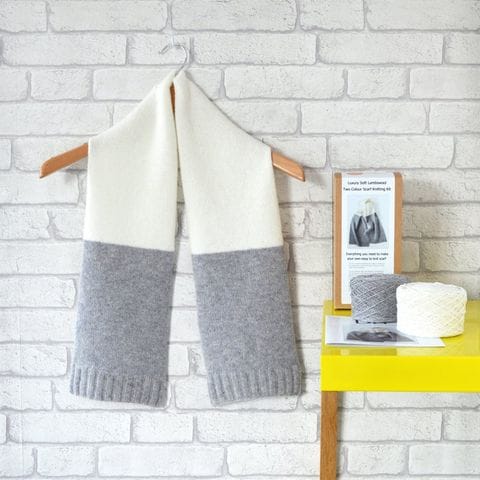 knitting kits for beginners - easy scarf knitting pattern