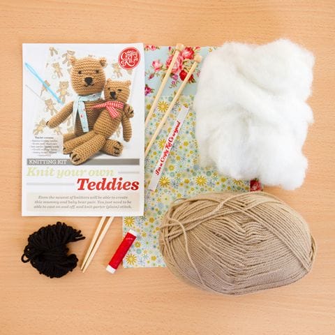 The Crafty Kit Company Knit Your Own Teddies Kit