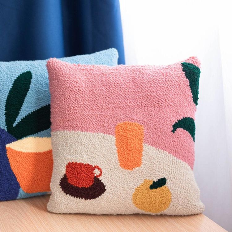 Punch Needle Embroidery Pillow Kit