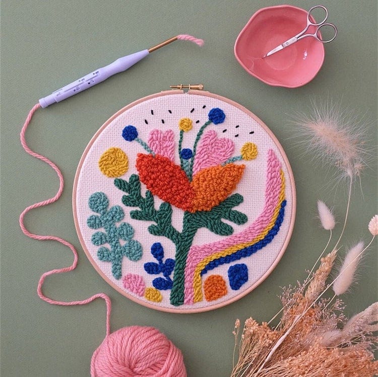 Floral Punch Needle Kit
